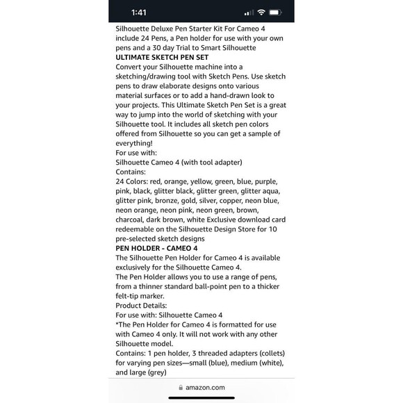 NEW Silhouette Cameo 4 Sketch Pen 24 Piece Marker Set and Pen Holder Kit Write - Picture 7 of 7